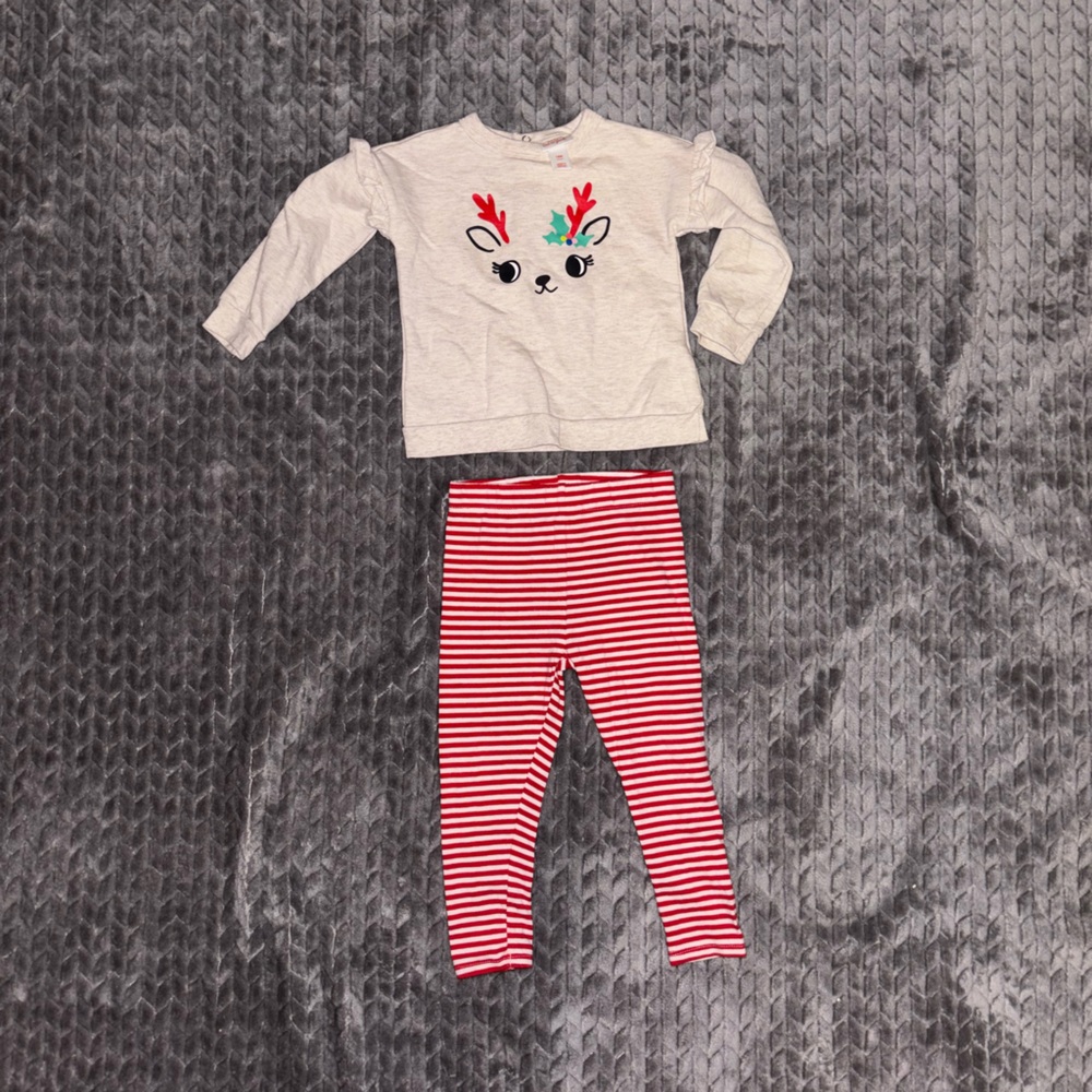 Cat & Jack 12 - 18 month Christmas sweatshirt set